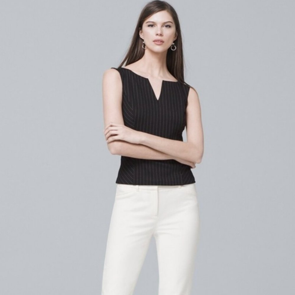 WHBM Pinstripe Bodice top
